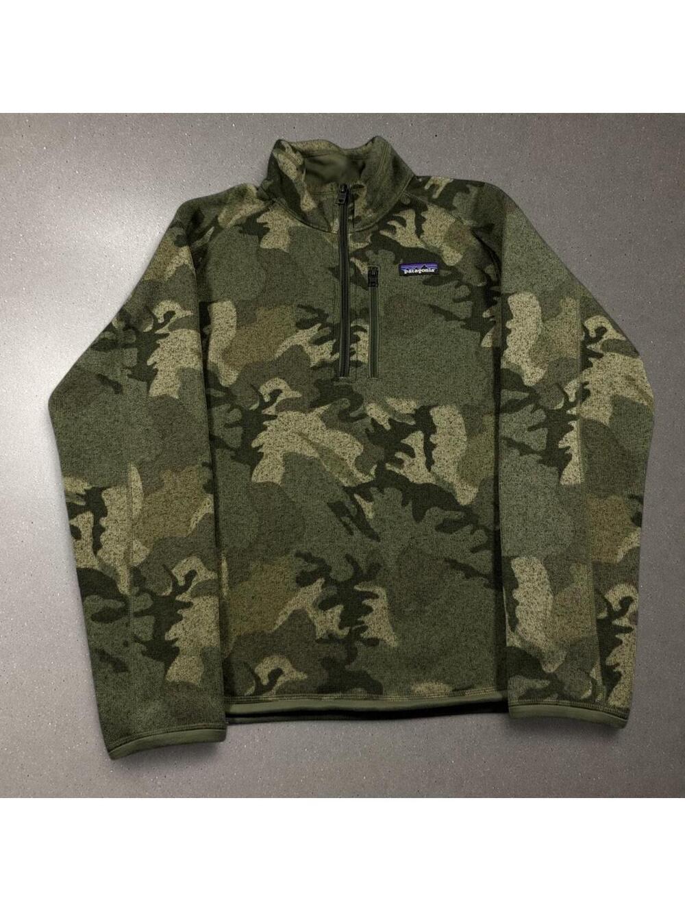 Patagonia Camo Better Sweater 1/4 Zip Fleece Jacket - Men's Small!